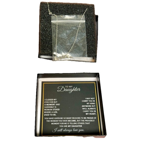 To My Daughter Necklace, Gift for Daughter from Dad And Mom Daughter Father - Picture 3 of 5